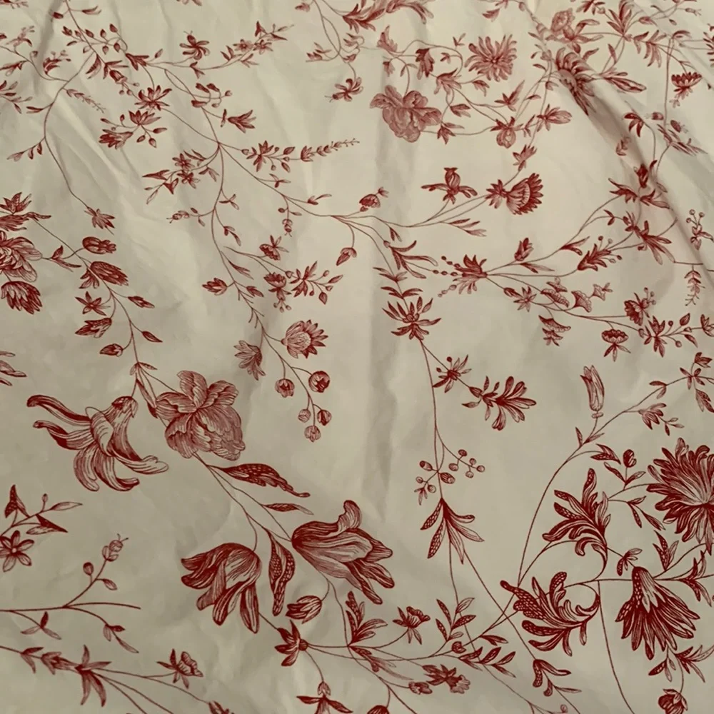Vintage Red Floral Duvet cover